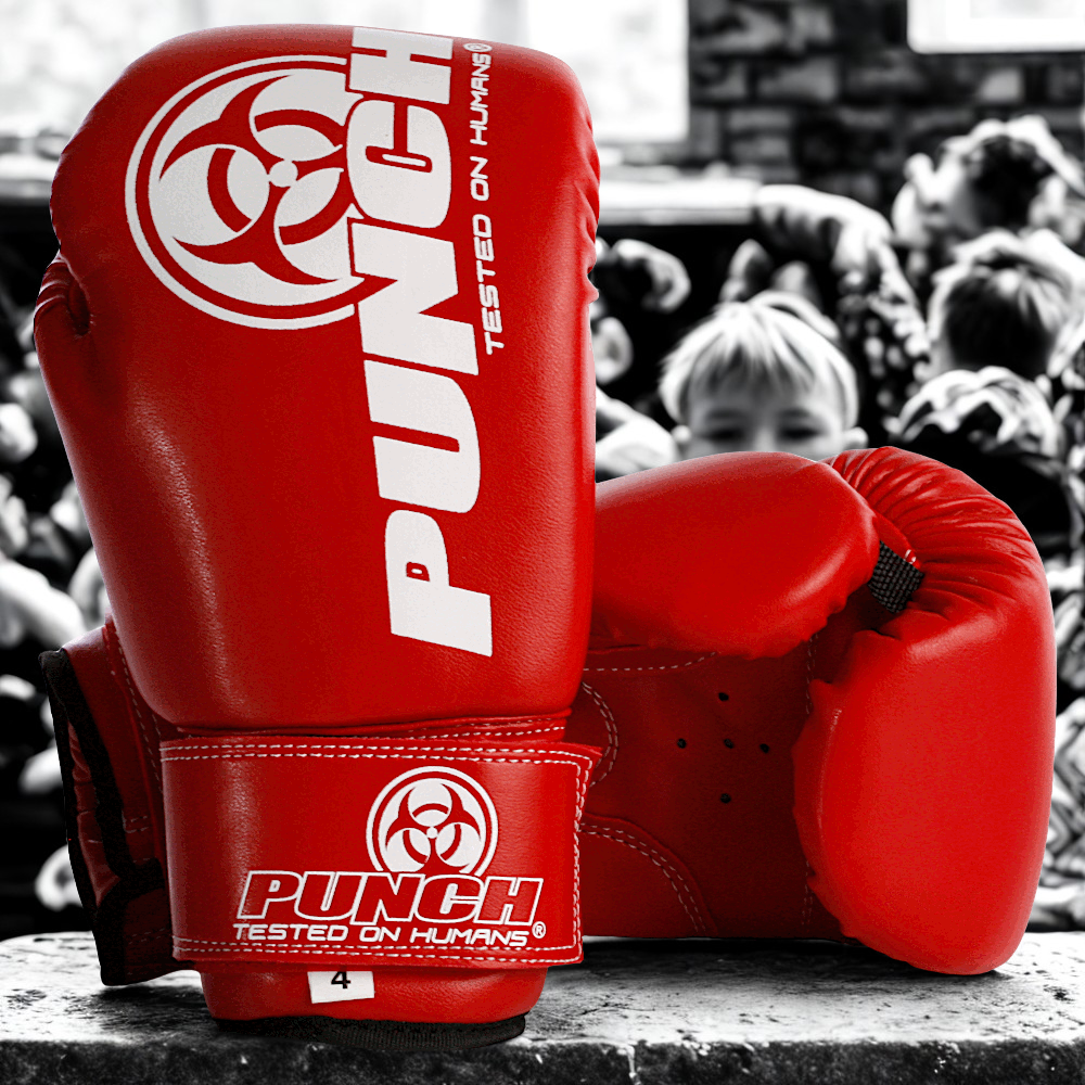 childrens boxing gear Junior Boxing Gloves - Urban 4 oz - Black, Blue, Red
