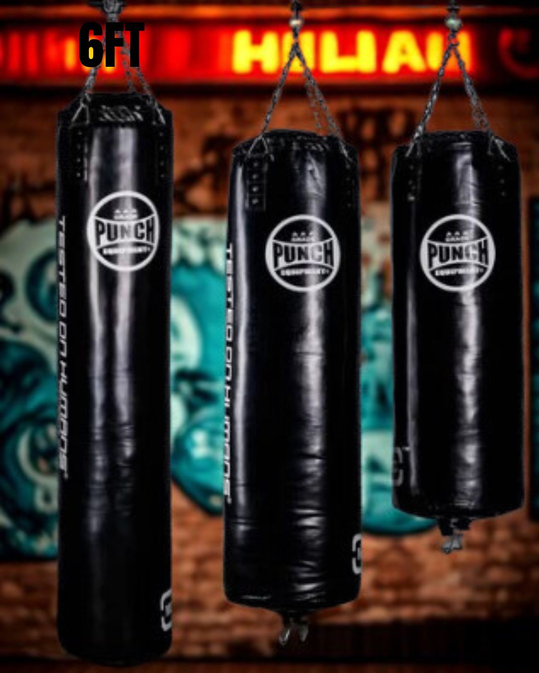 BOXING BAG Trophy Getters® MIL SPEC® REFILLABLE 6FT BLACK