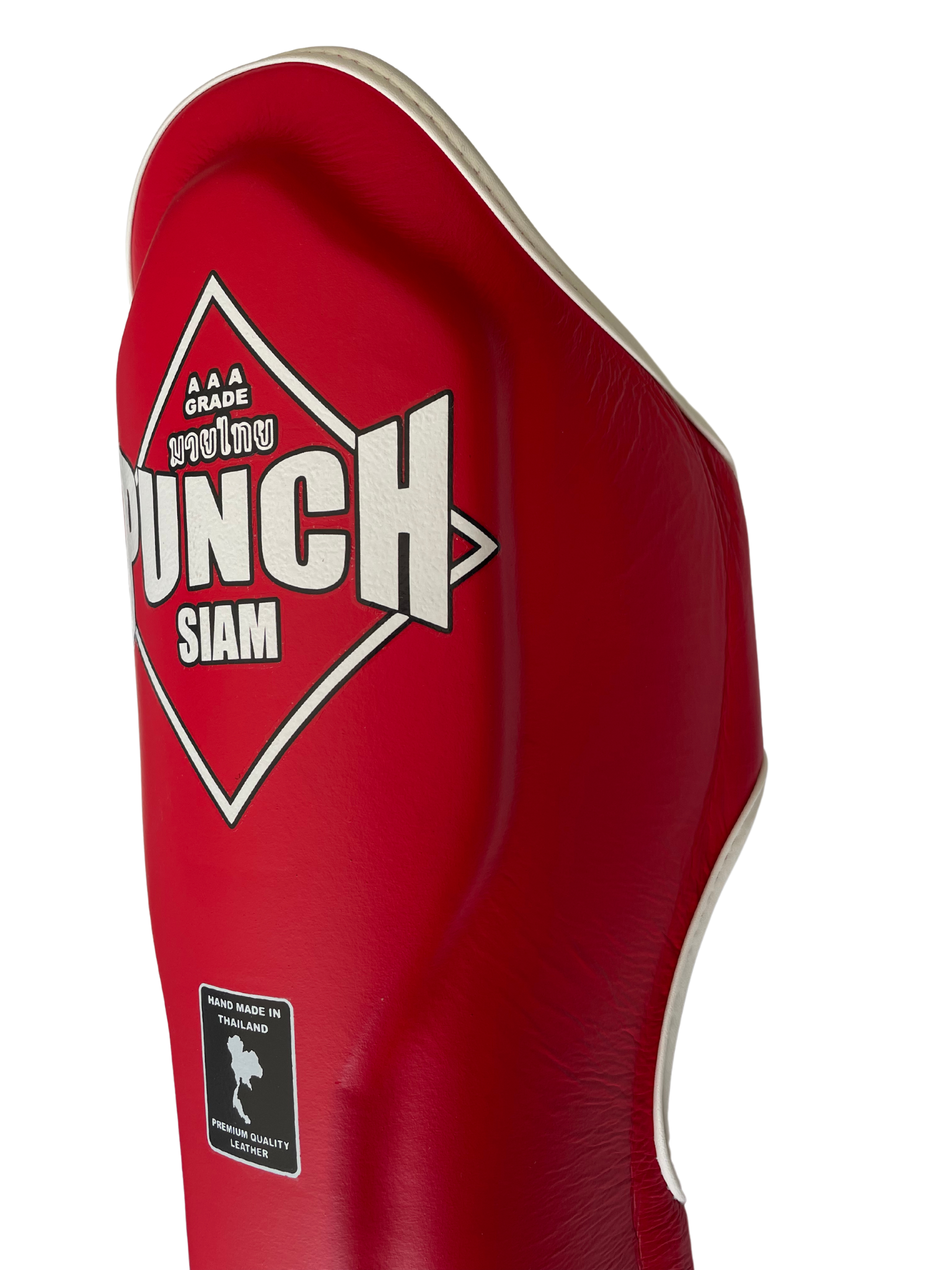 SHIN PADS - Siam™ - LEATHER - RED