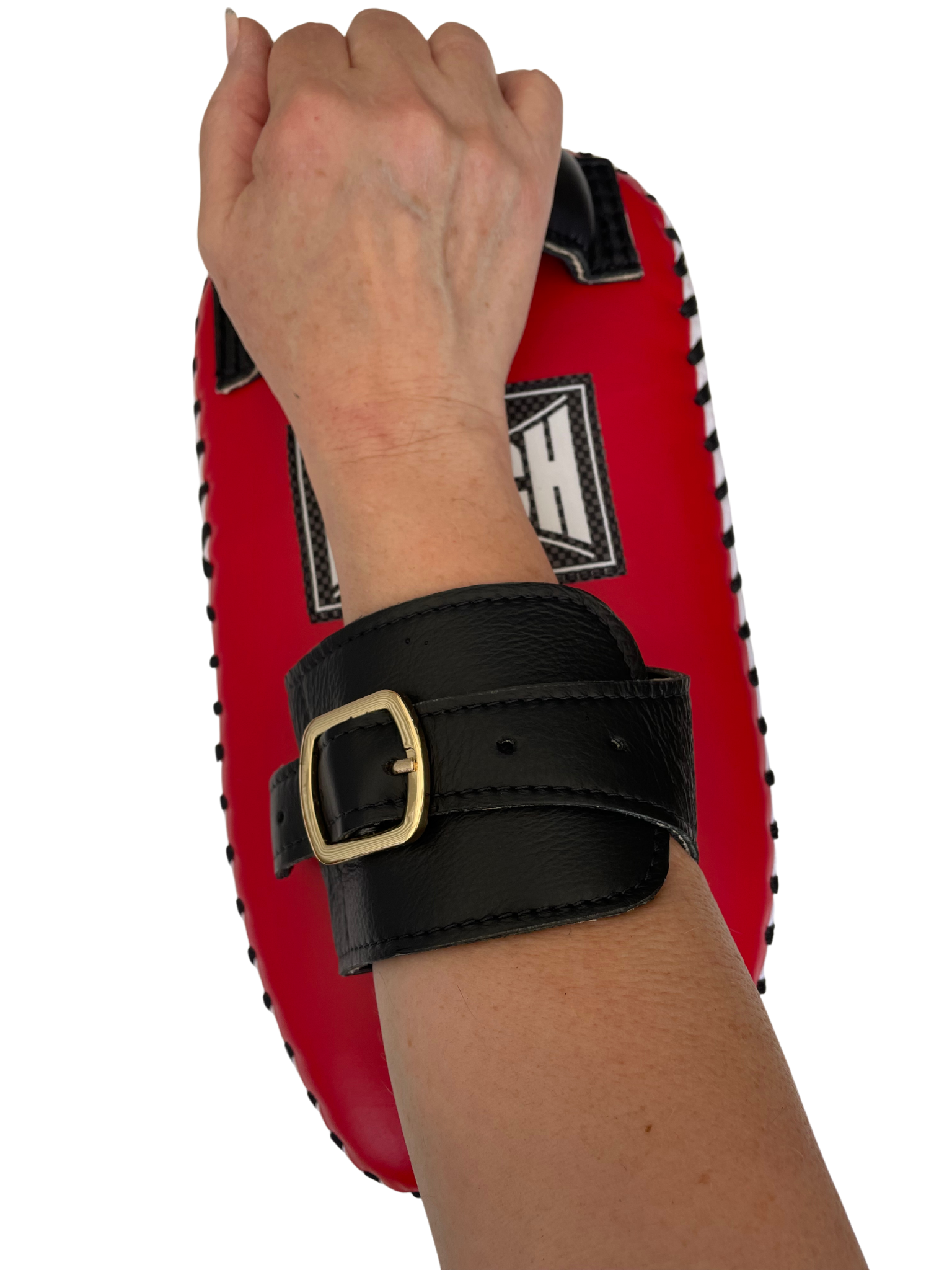 THAI PAD - Siam™ - LEATHER- SINGLE STRAP BUCKLE - RED/WHITE