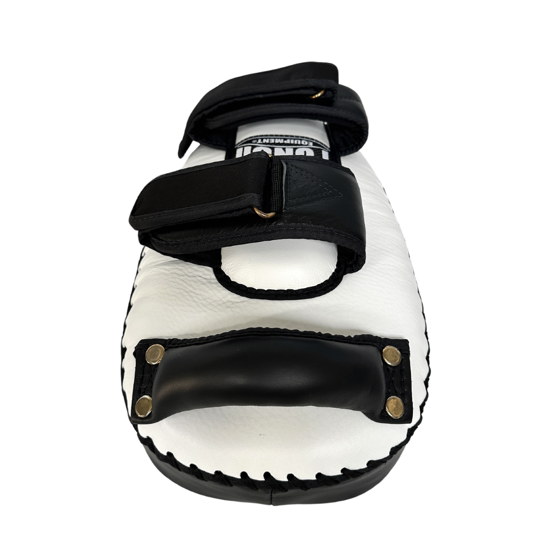 THAI PAD - Siam™ - LEATHER - CURVED - DOUBLE STRAP - WHITE