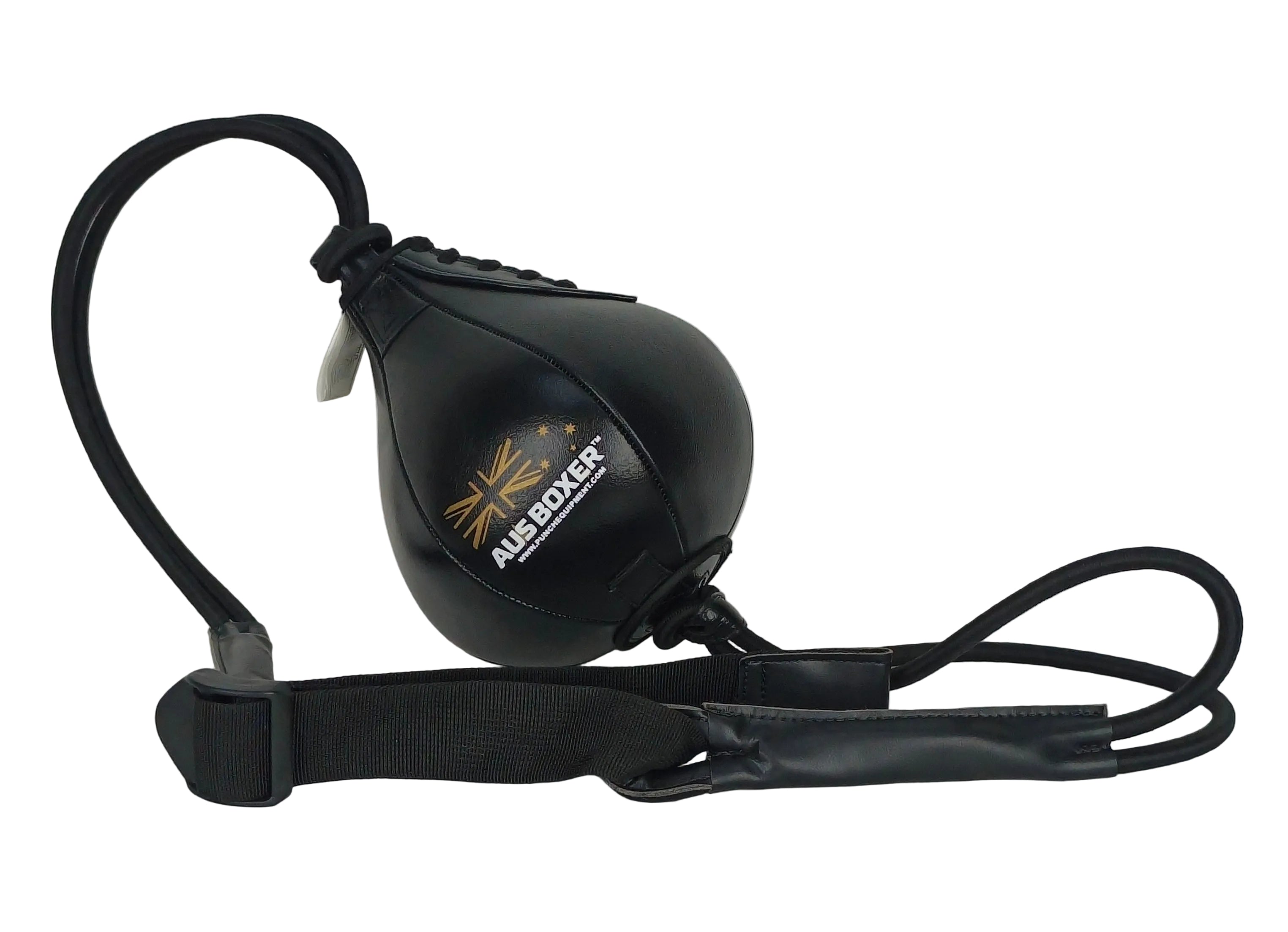 FLOOR TO CEILING BALL - Aus Boxer™ W/STRAPS - 8 INCH - BLACK