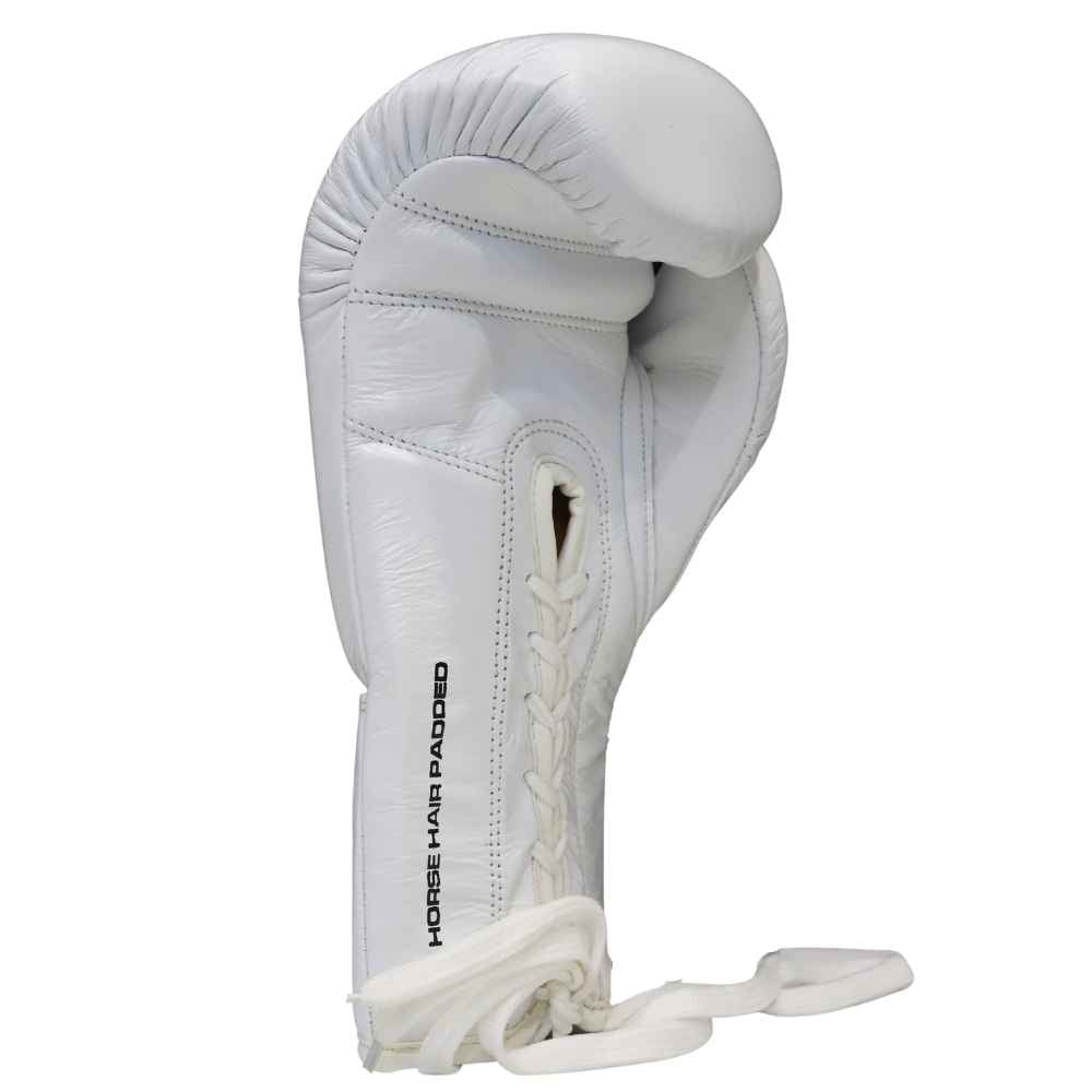 Mexican Lucky 13 White Lace up Boxing Gloves