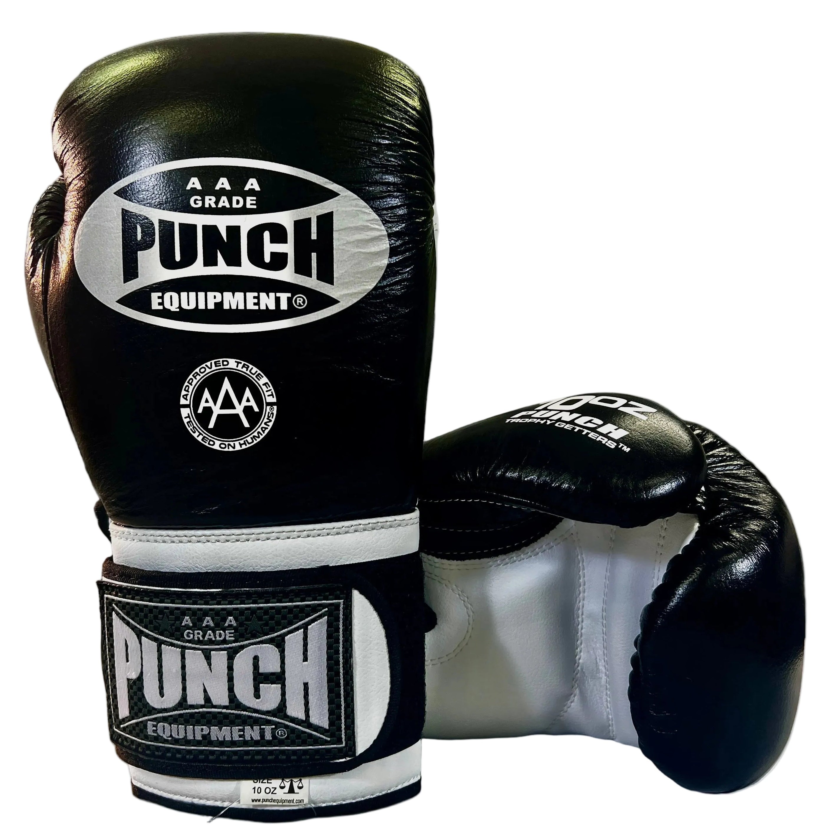 10oz Black Trophy Getters by Punch Equipment used for Boxing, Kickboxing and Thai boxing