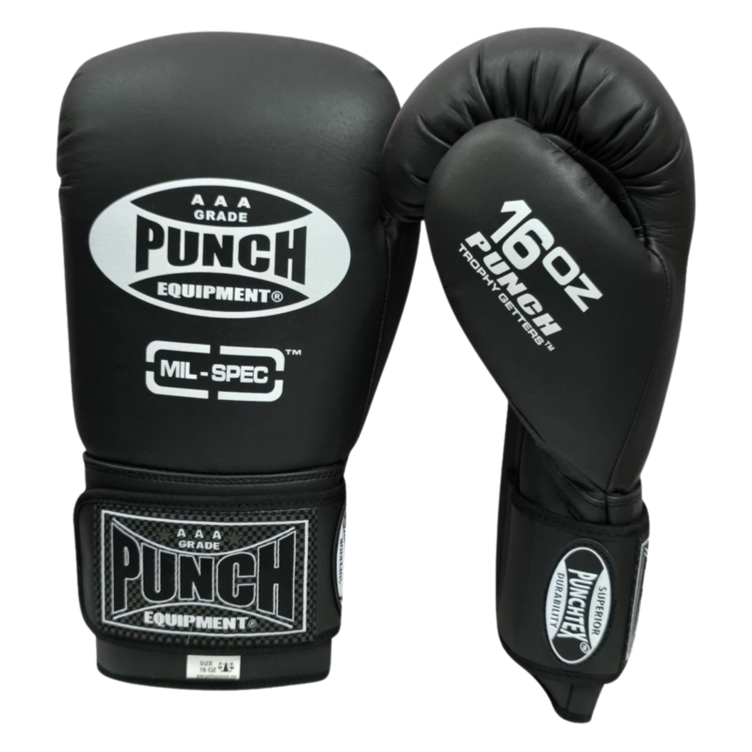 BOXING GLOVES - Trophy Getters® MIL SPEC® - MATT BLACK