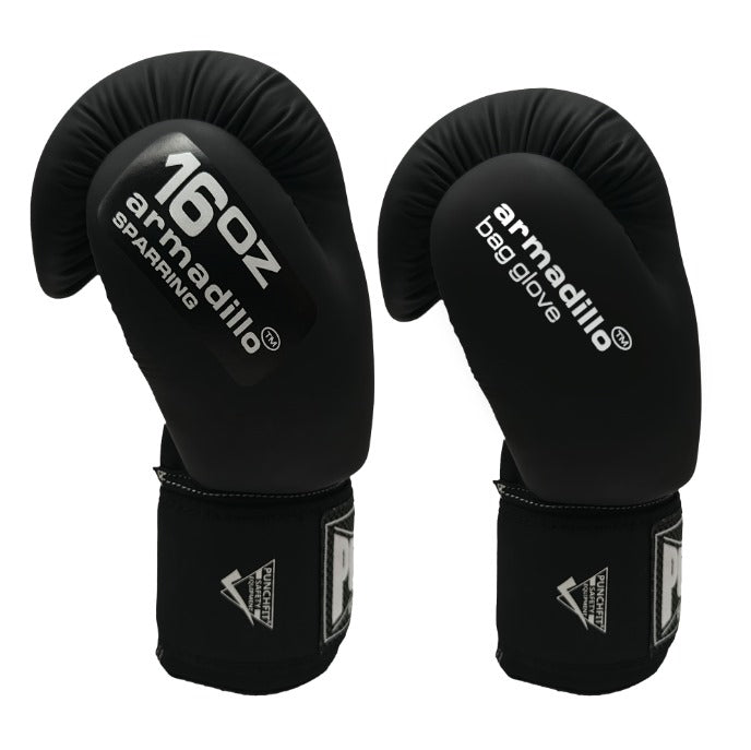 BOXING GLOVES - Armadillo™ Sparring - MATT BLACK - 16oz
