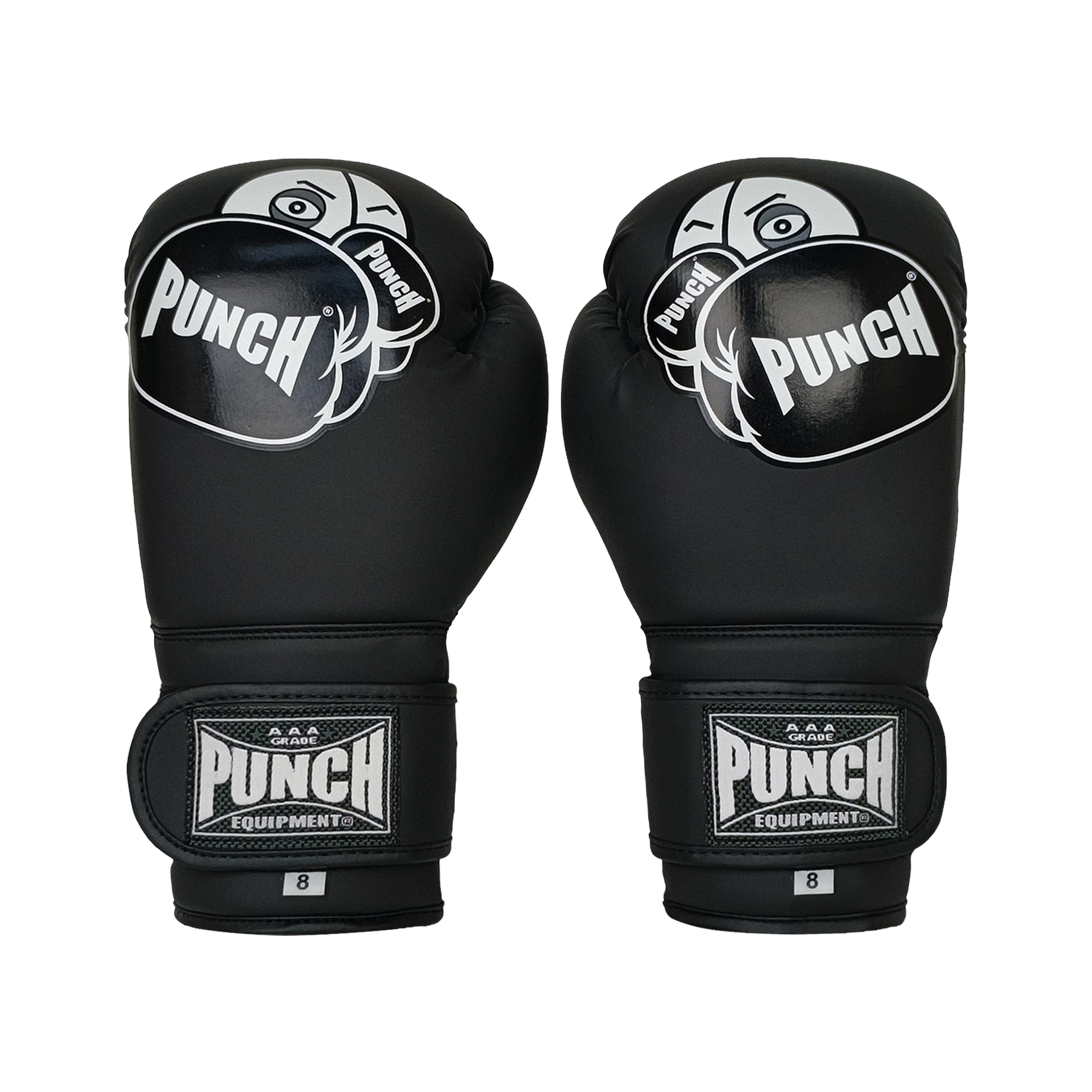 8oz Black Junior gloves ages 8-14