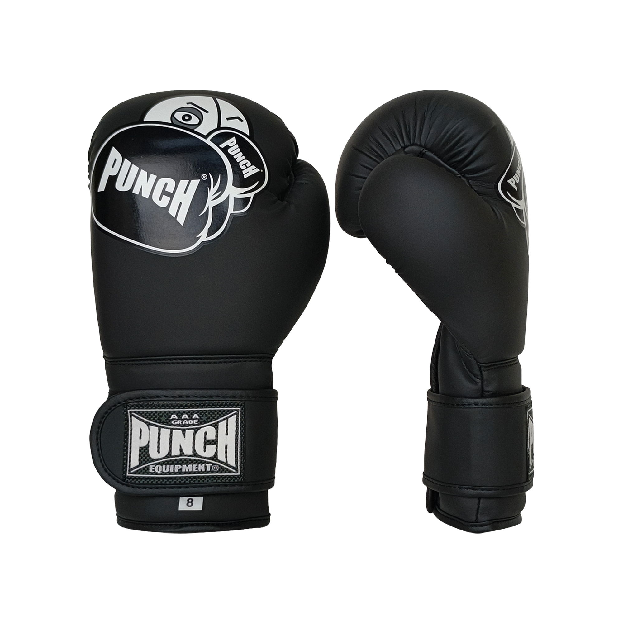 8oz Black Junior gloves ages 8-14