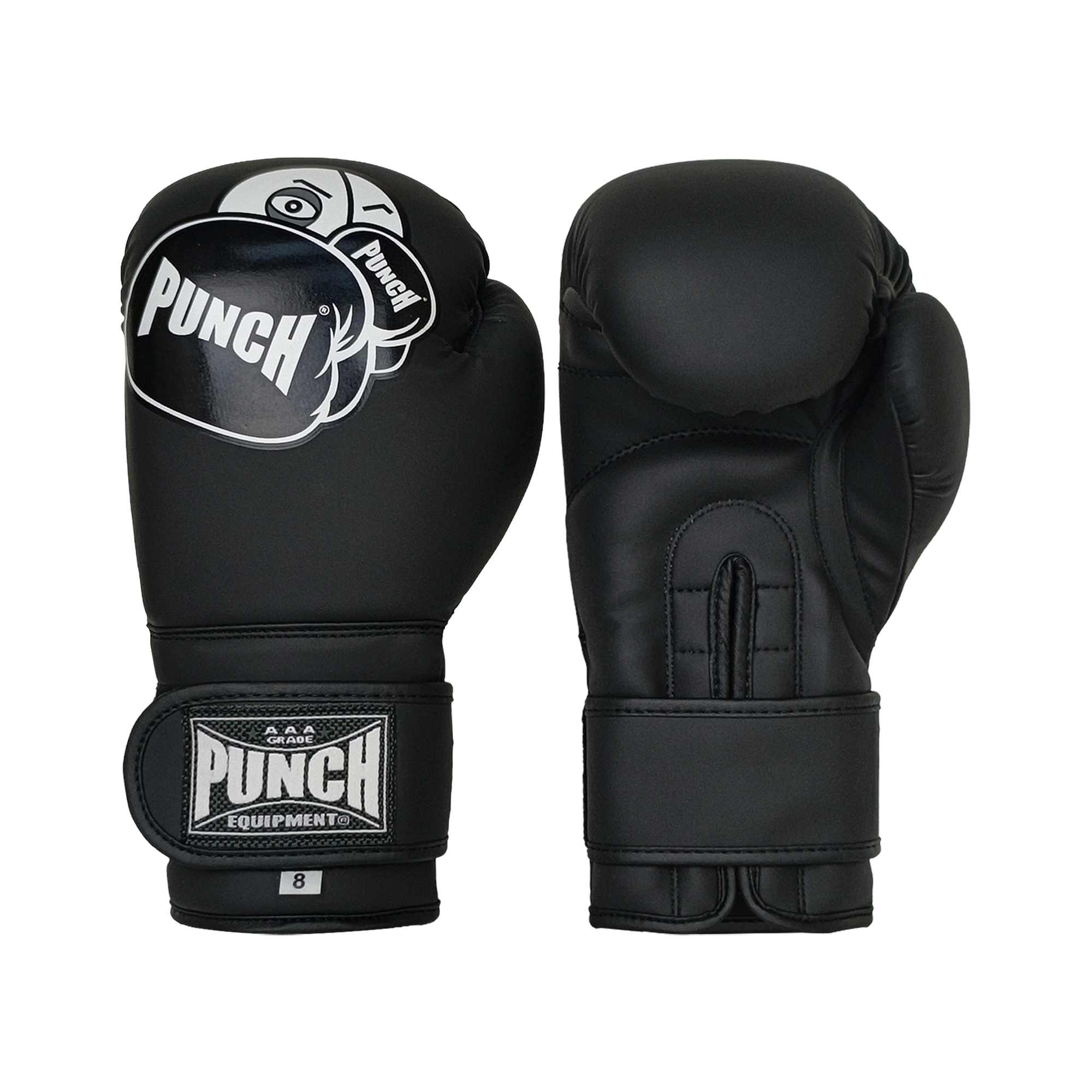 8oz Black Junior gloves ages 8-14