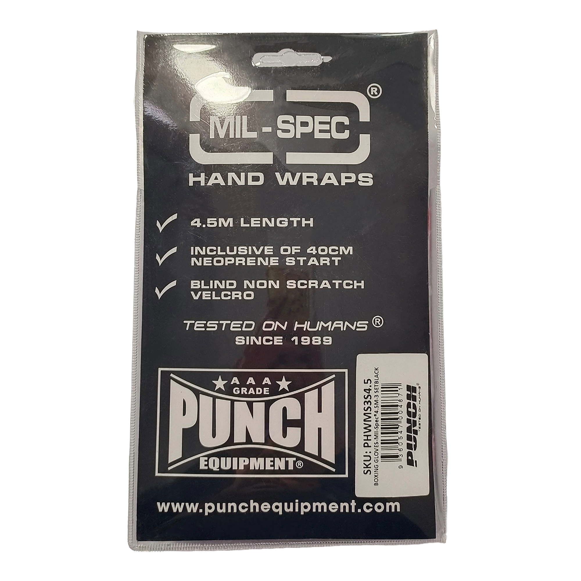 HAND WRAPS - Mil Spec® - 4.5m - 3 SET - BLACK
