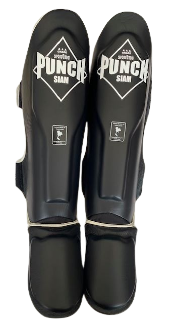 SHIN PADS - Siam™ - LEATHER - BLACK