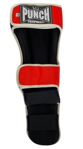 SHIN PADS - Siam™ - LEATHER - RED