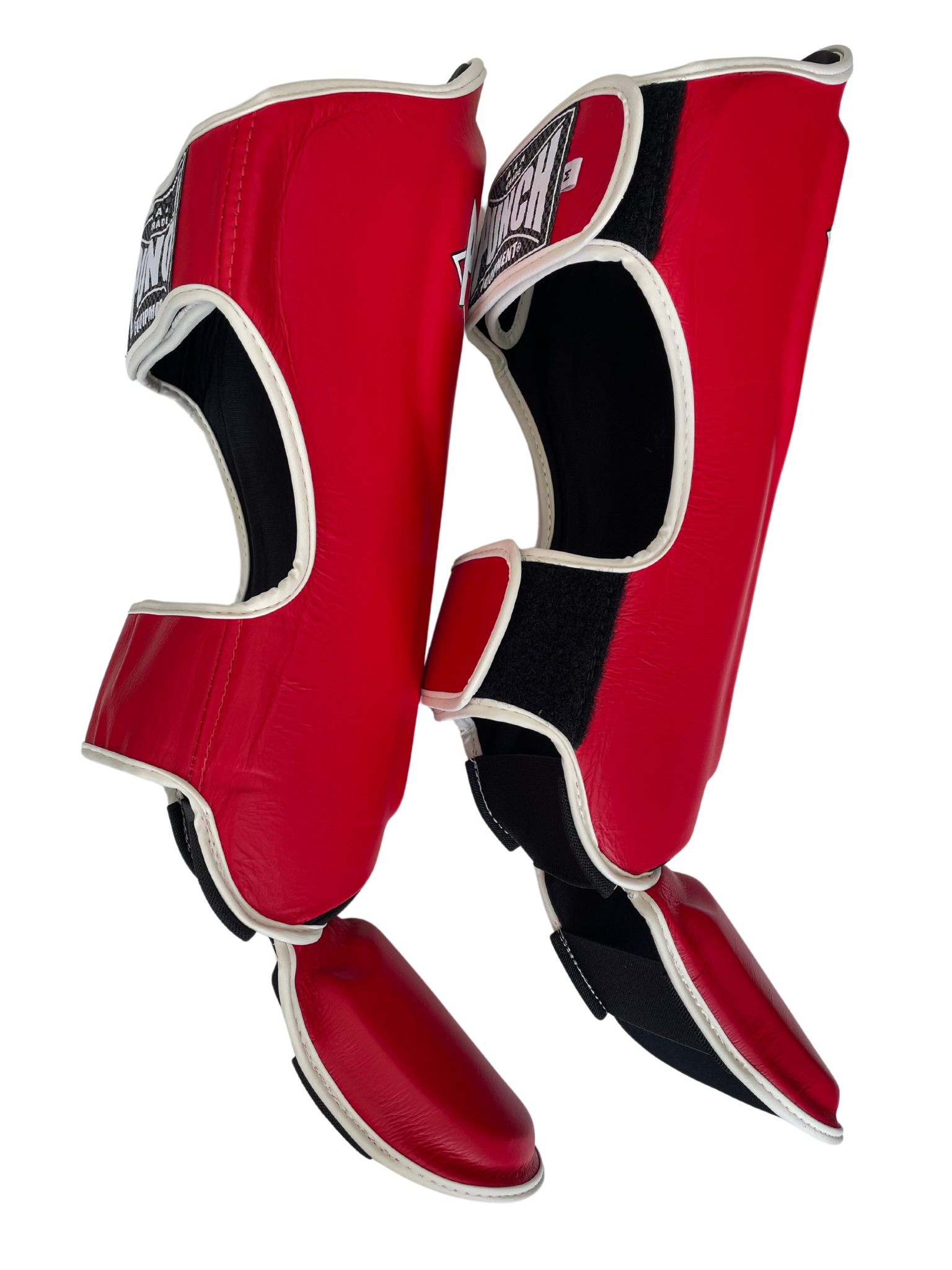 SHIN PADS - Siam™ - LEATHER - RED