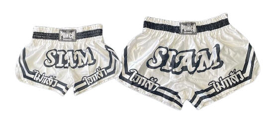 THAI SHORTS - Siam™ - WHITE/BLACK