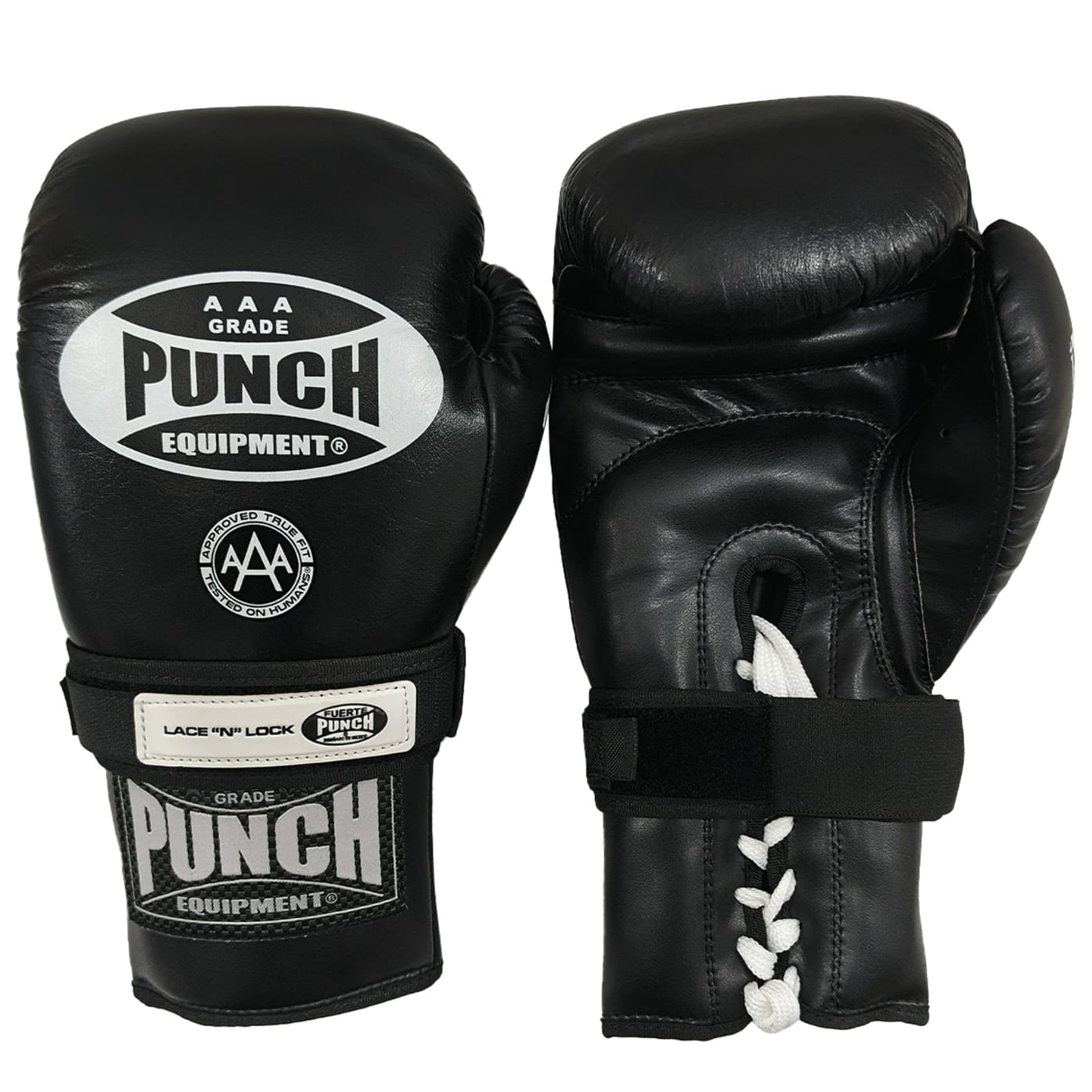BOXING GLOVES - Trophy Getters® - LACE & LOCK - BLACK