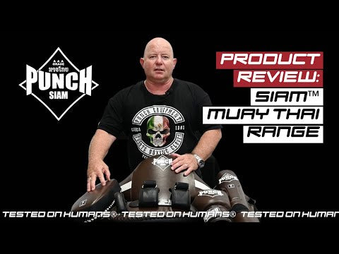 BOXING GLOVES - Siam™ - LEATHER - WHITE - 12OZ